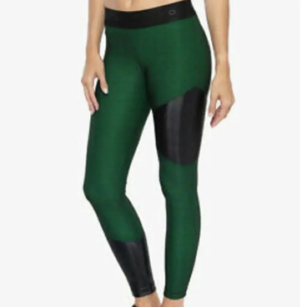NWOT KORAL Women's Green Amber Shantung Leggings Size SMALL - Picture 4 of 8